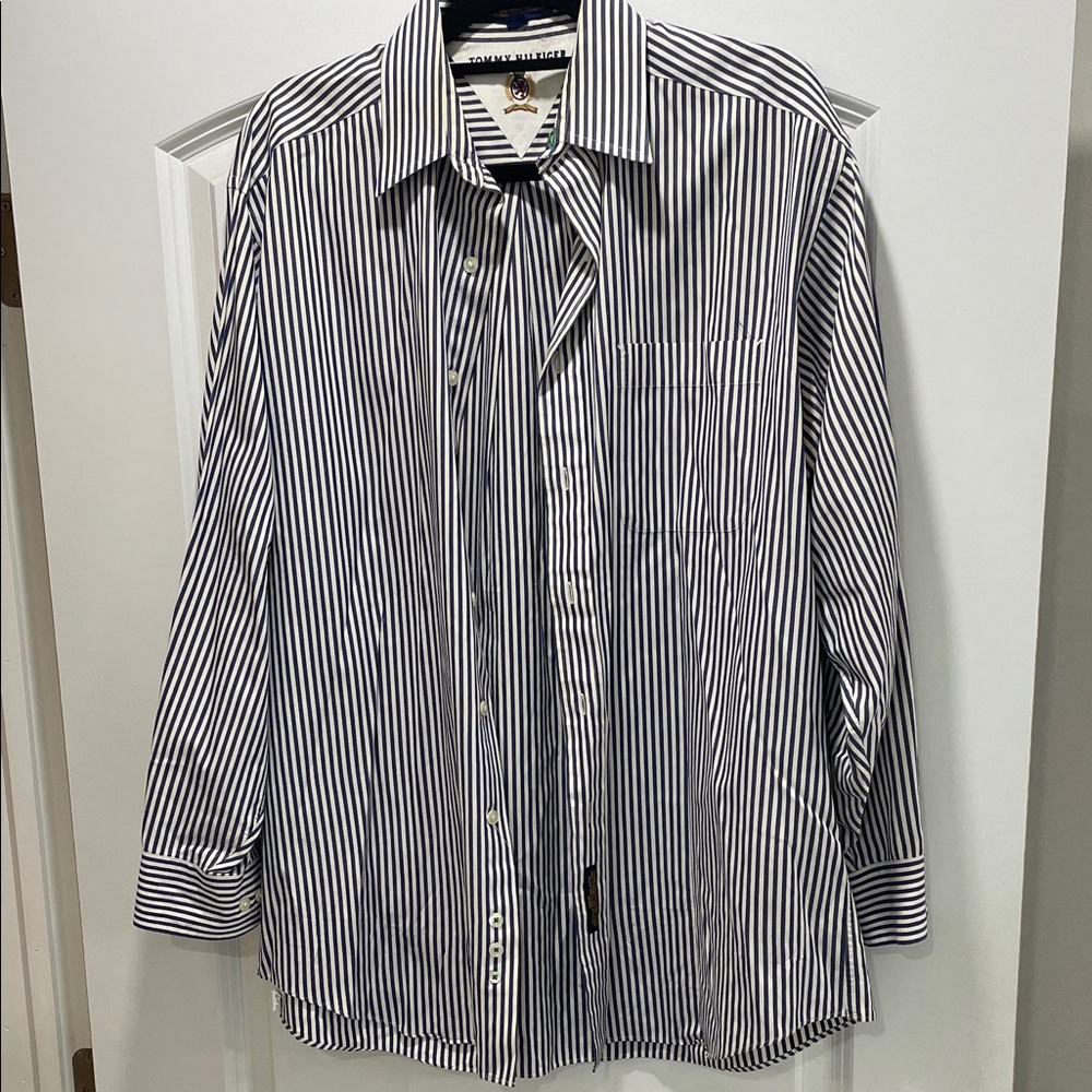 Tommy Hilfiger blue stripped button down